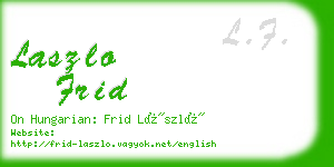 laszlo frid business card